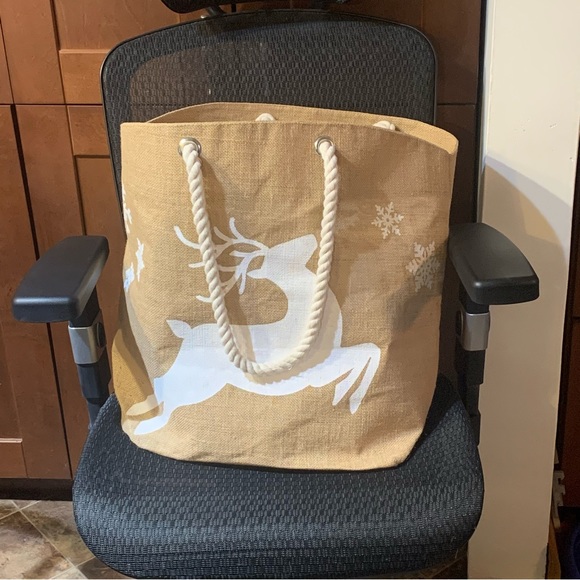 Huge jute bag with rope handles - Picture 6 of 10